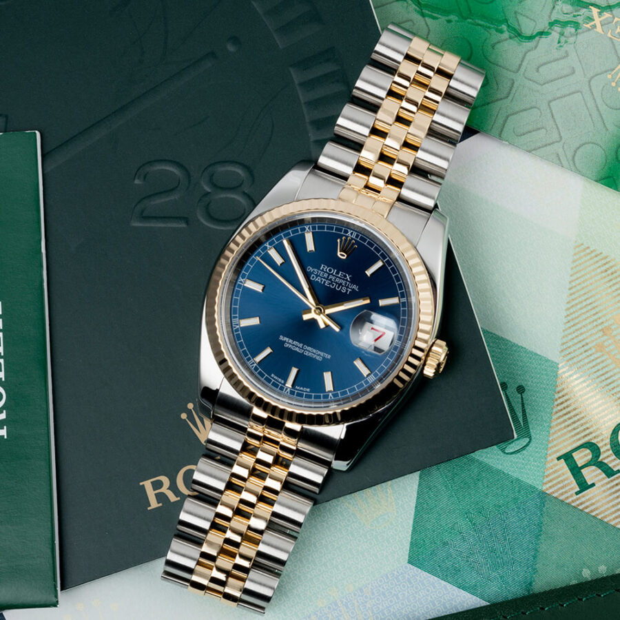 replica rolex datejust 116233 blue watch A 4