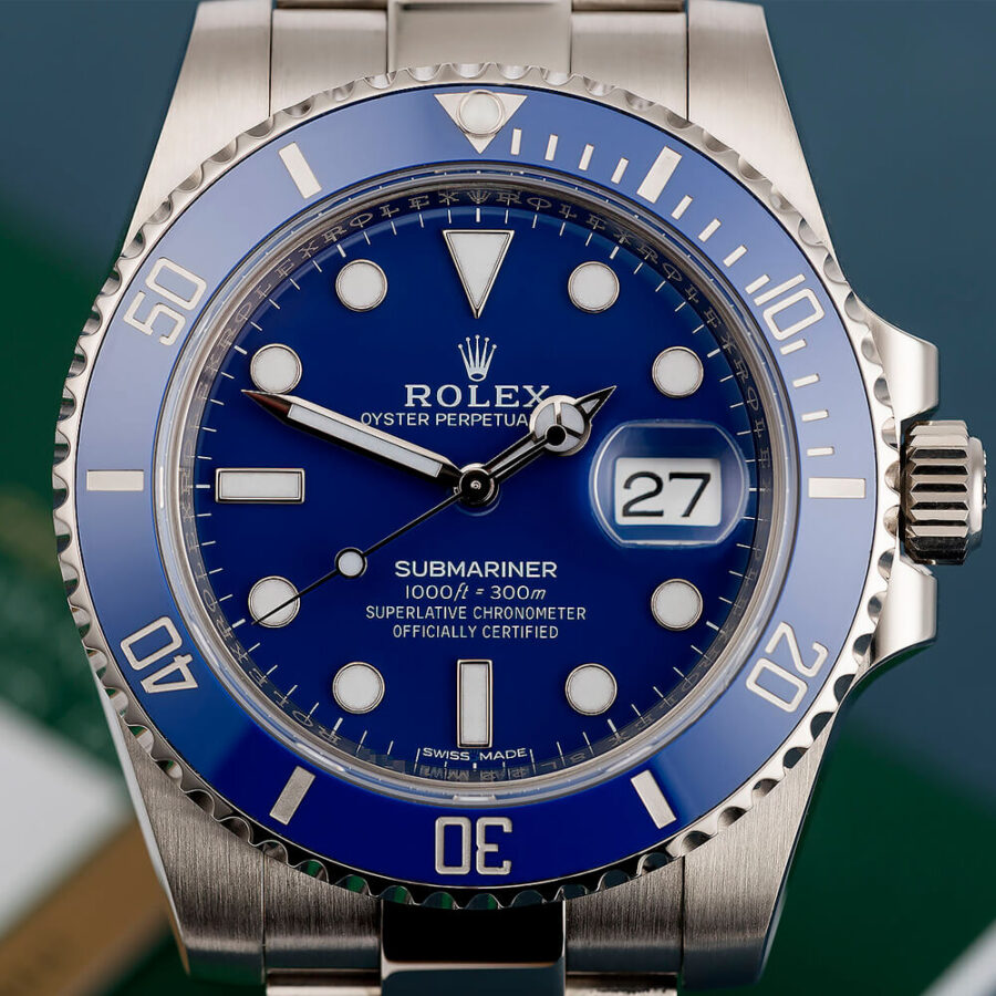 replica rolex submariner 116619LB blue watches A 3