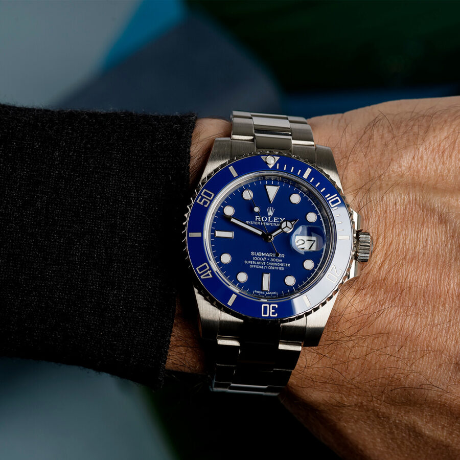replica rolex submariner 116619LB blue watches A 4