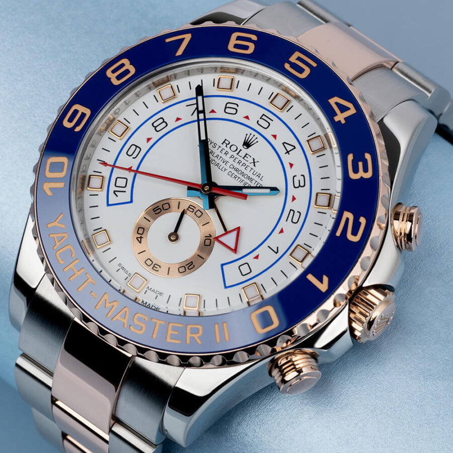 replica rolex yacht master 116681 gold watches blue A 2
