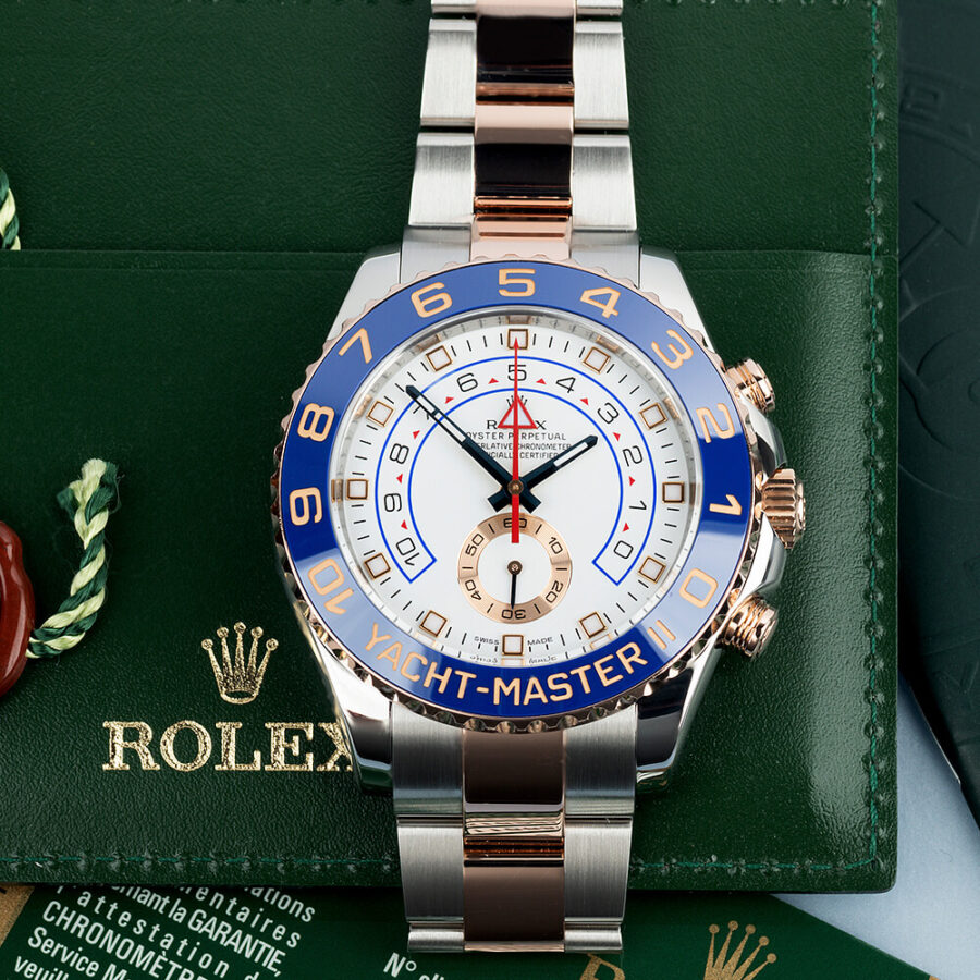 replica rolex yacht master 116681 gold watches blue A 3