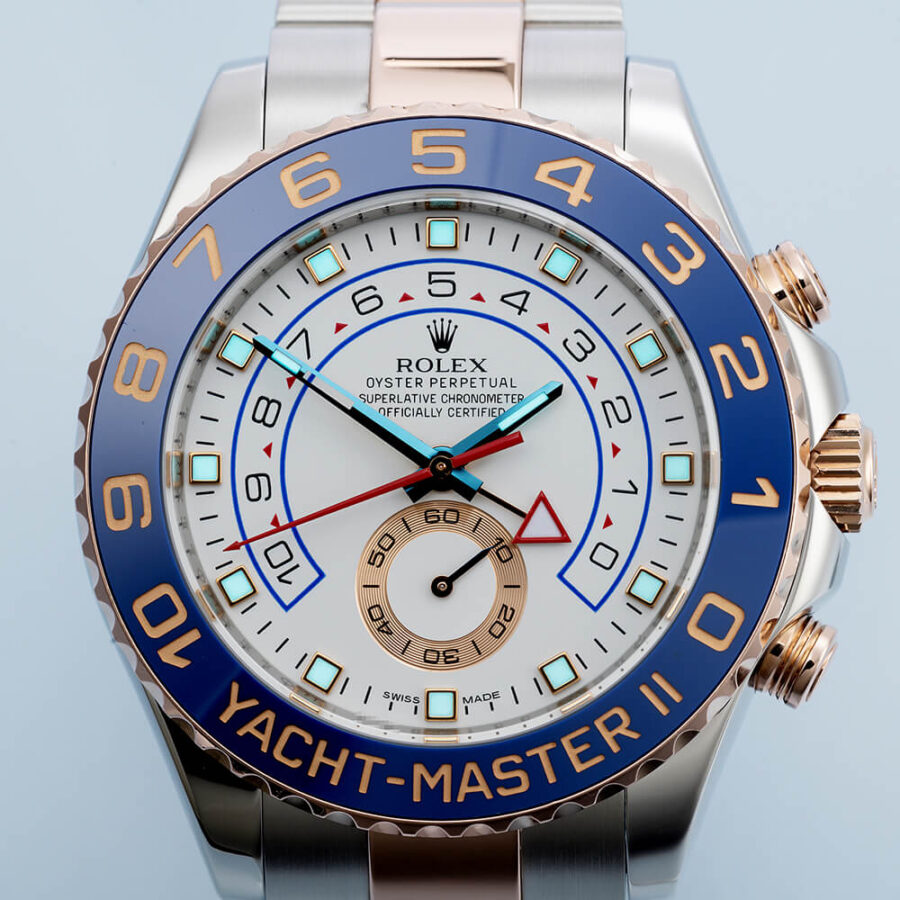 replica rolex yacht master 116681 gold watches blue A 4