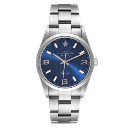 Replica Rolex Air King 34MM Stainless steel strap Blue Dial 14000