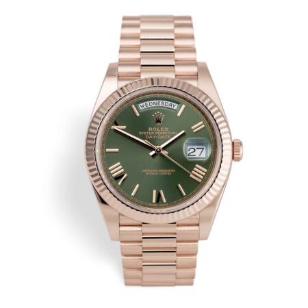Replica Rolex Day-Date 40MM Olive Green Dial Dial 228235