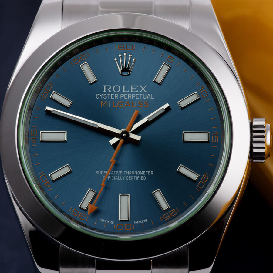 rolex milgauss blue replica 116400V watches U 2