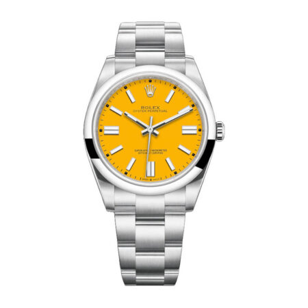 Replica Rolex Oyster Perpetual 41mm Yellow Dial 124300