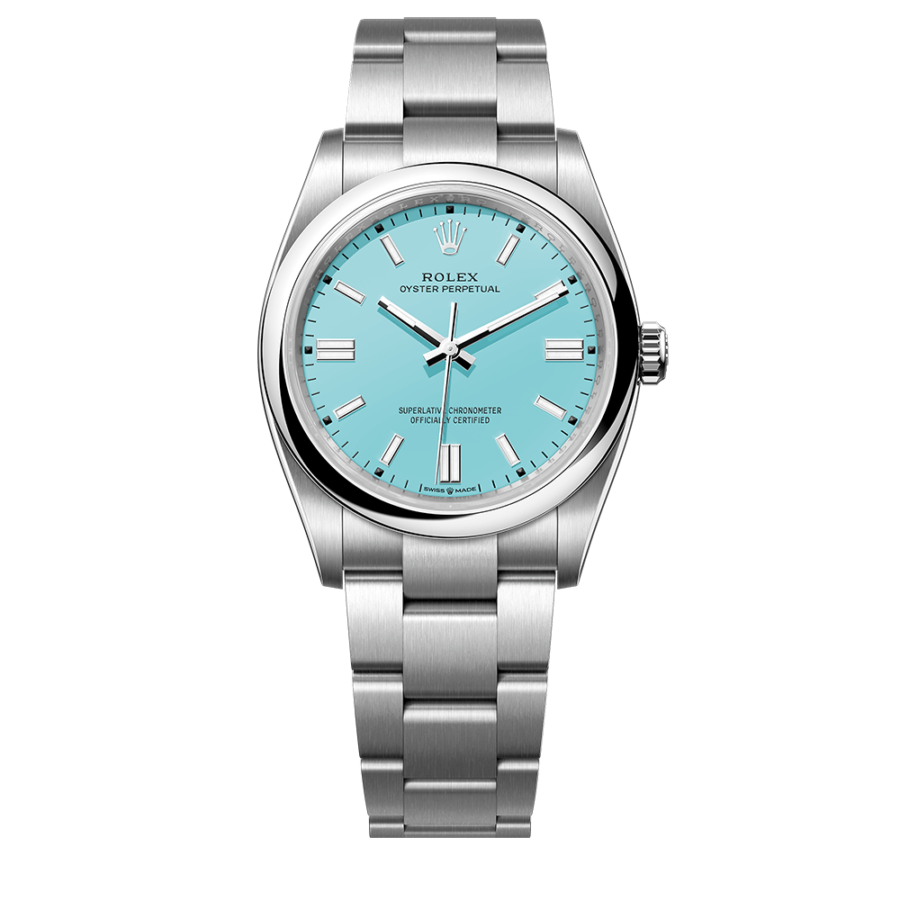 2023 High Quality rolex super clone watch Men’s oyster perpetual 36MM m126000-0006 turquoise blue dial