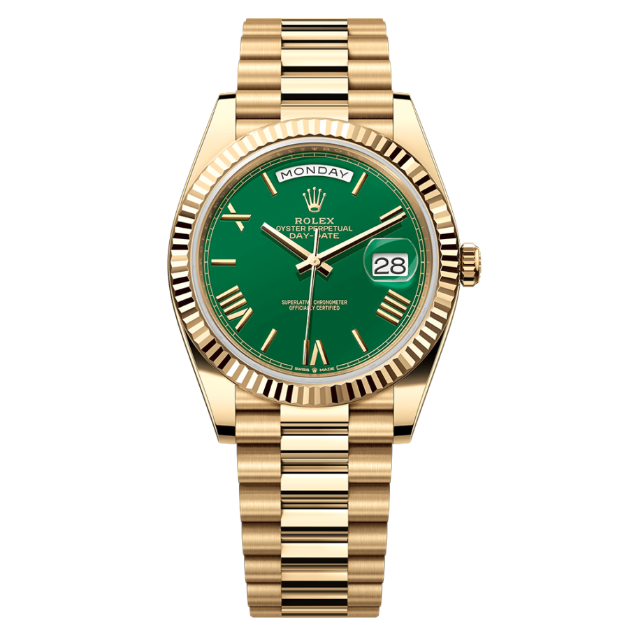 2023 Top-quality super clone rolex watches Men’s Day Date 40MM m228238-0061 green Dial