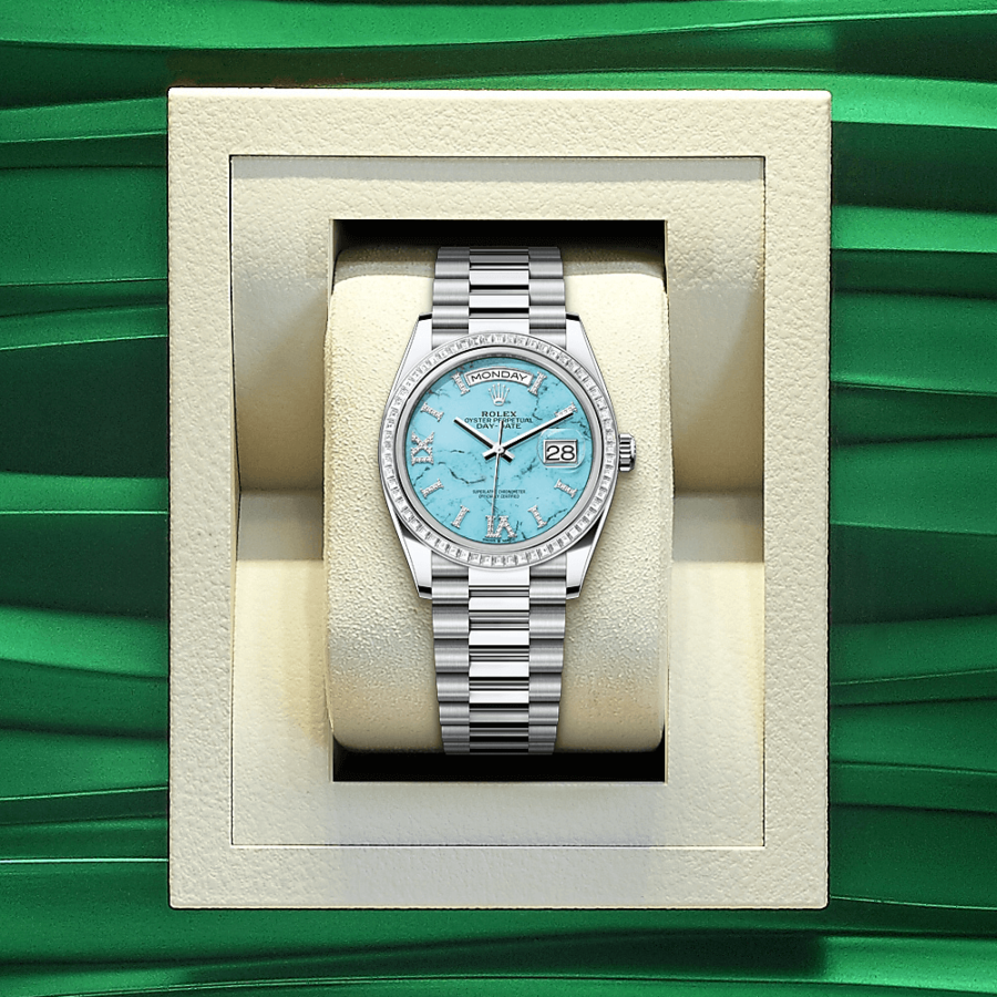 2023 Top-quality rolex watches dupe Men’s Explorer 36MM m128396tbr-0016 turquoise, diamond-set Dial