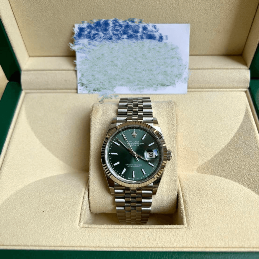2023 High Quality Copy of rolex watch Unisex Datejust 36MM m126234-0051 mint green dial