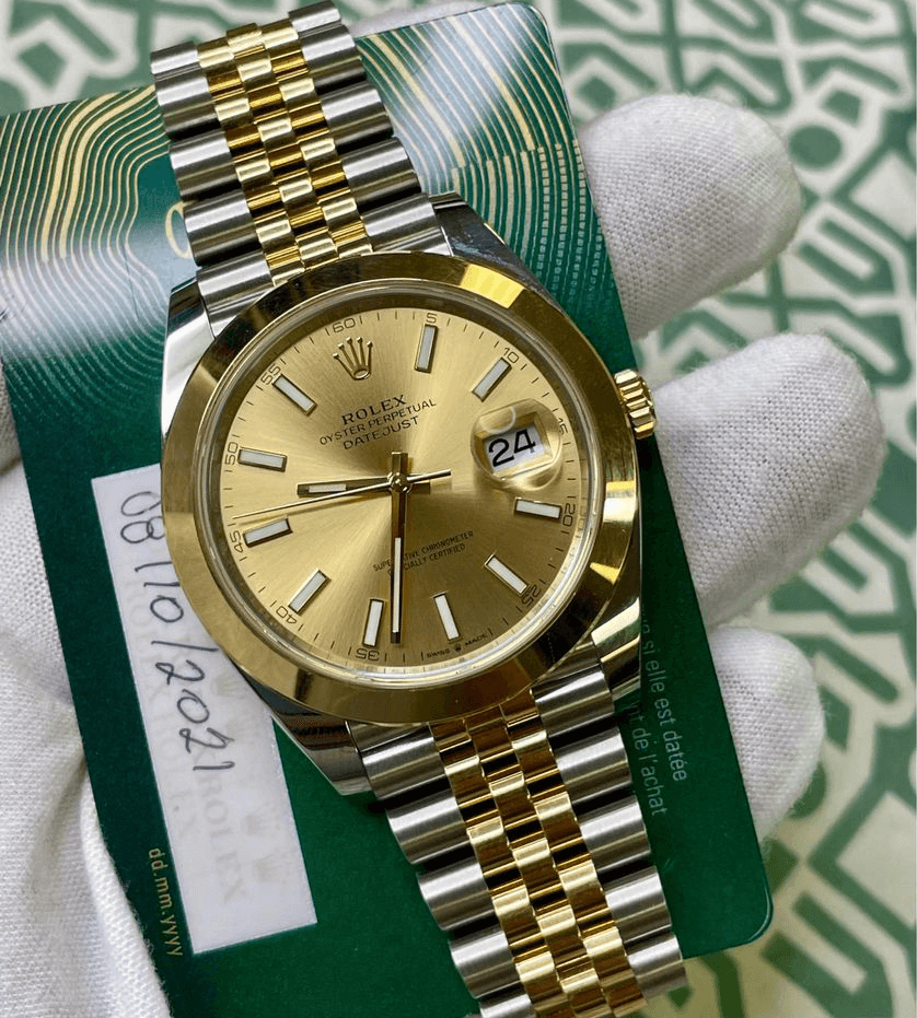 2023 High Quality Copy of rolex watch Datejust Men’s 41MM m126303-0010 champagne-colour dial