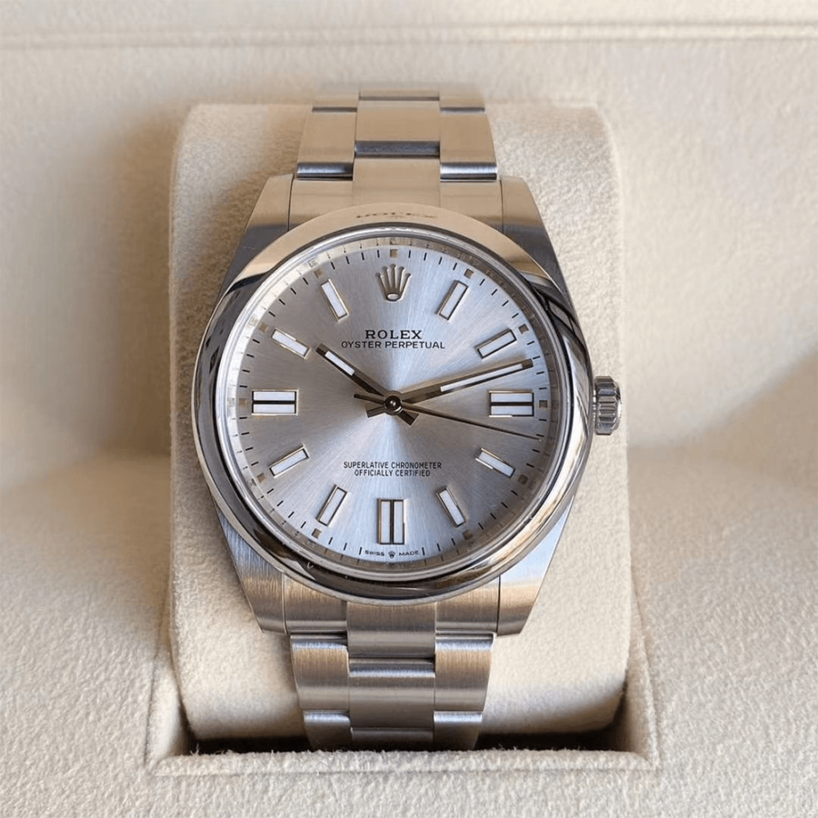 2023 High Quality Copy of rolex watch Men’s oyster perpetual m124300-0001 41MM silver dial