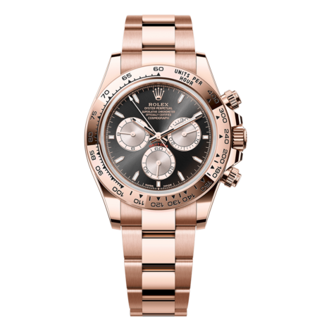 2023 High Quality rolex replica Men’s daytona 40MM m126505-0001 18 kt Everose gold, with a bright black and Sundust dial