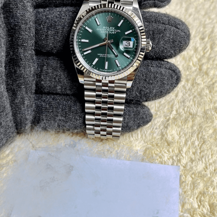 2023 High Quality Copy of rolex watch Unisex Datejust 36MM m126234-0051 mint green dial