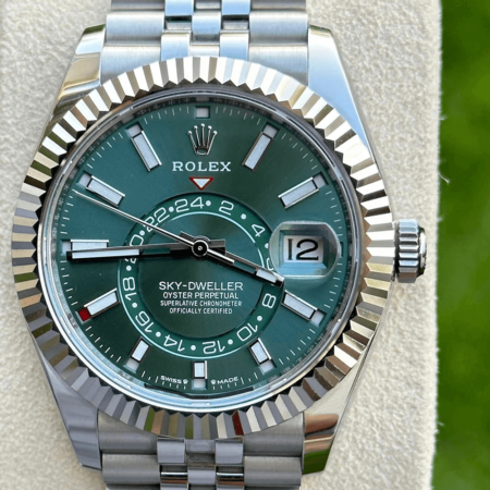 2023 High Quality rolex replica Men’s Day Date 42MM m336934-0002 white gold with a mint green dial