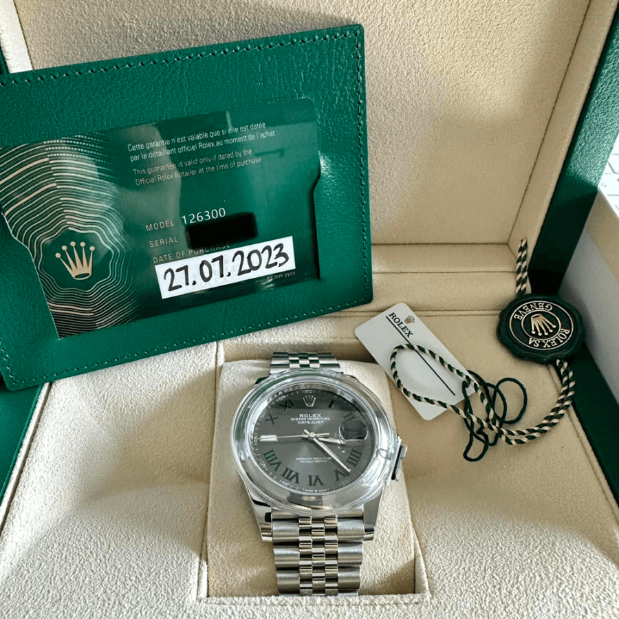 2023 High Quality Copy of rolex watch Datejust Men’s 41MM m126300-0014 slate dial and a Jubilee bracelet