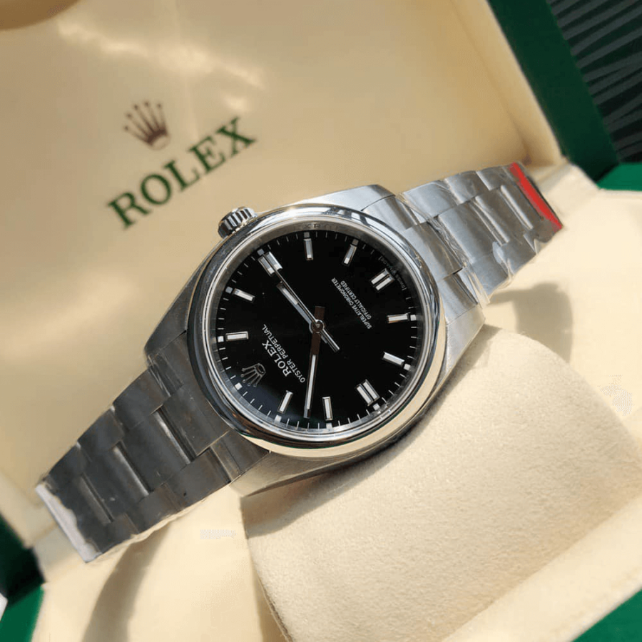 2023 High Quality Copy of rolex watch Men’s oyster perpetual 36MM m126000-0002 bright black dial