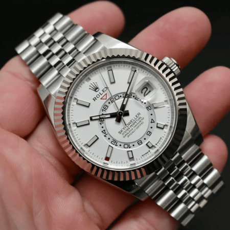 2023 High Quality rolex replica Men’s Day Date 42MM m336934-0004 white gold with an intense white dial