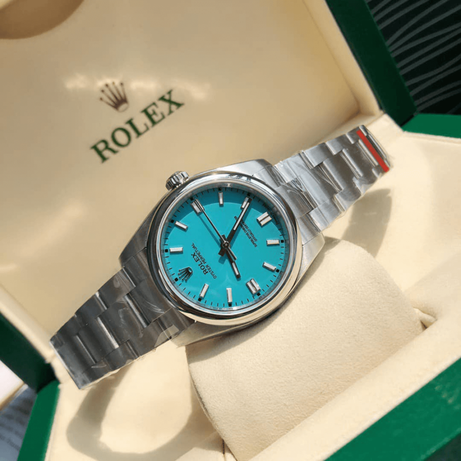2023 High Quality Copy of rolex watch Men’s oyster perpetual 36MM m126000-0006 turquoise blue dial