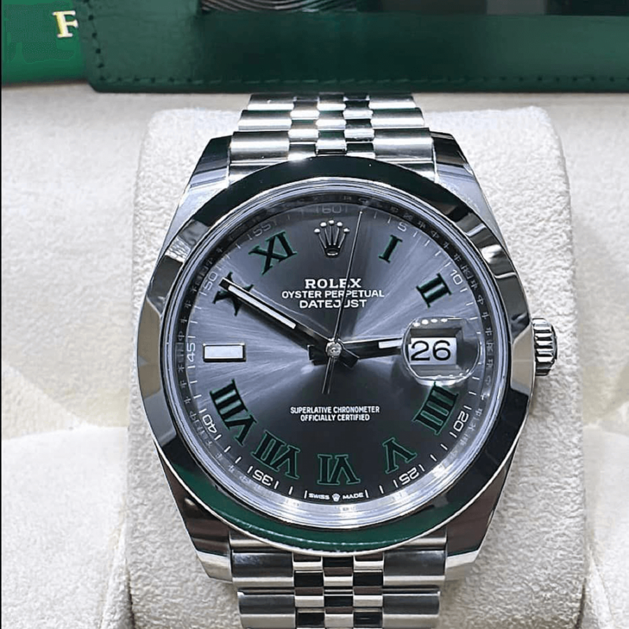 2023 High Quality Copy of rolex watch Datejust Men’s 41MM m126300-0014 slate dial and a Jubilee bracelet