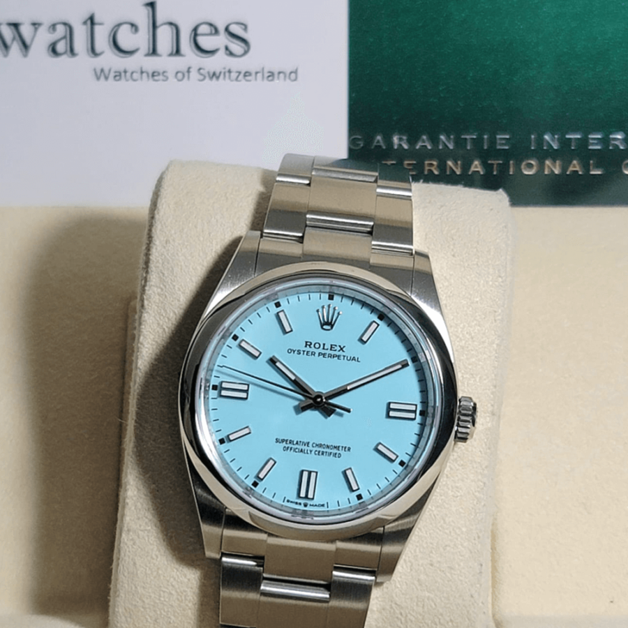2023 High Quality Copy of rolex watch Men’s oyster perpetual 36MM m126000-0006 turquoise blue dial