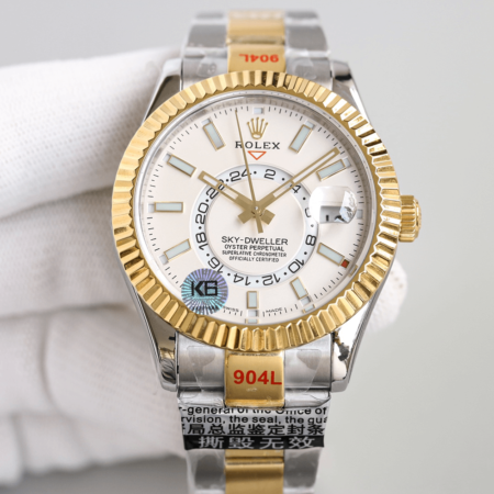 2023 High Quality rolex replica Men’s Day Date 42MM m336933-0005 yellow gold with an intense white dial