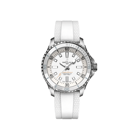 High Quality Replica Breitling Female 36MM Superocean A17377211A1S1 White Dial Rubber Strap