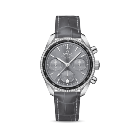 High Quality omega Replica Female 38mm speedmaster 3330,Grey dial,Leather strap