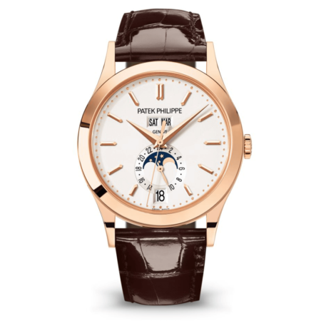 High Quality Replica patek philippe male 38.5mm COMPLICATIONS 5396R-011 Silvery opaline dial,Shiny chocolate brown strap