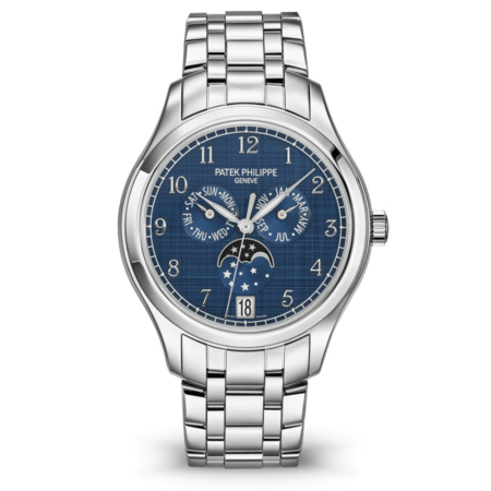 High Quality Replica patek philippe male 38MM COMPLICATIONS 4947/1A-001 Blue dial , Steel strap