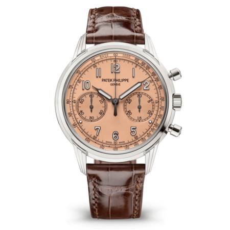 High Quality Replica patek philippe male 41MM COMPLICATIONS 5172G-010 Rose-gilt opaline dial, Alligator leather strap