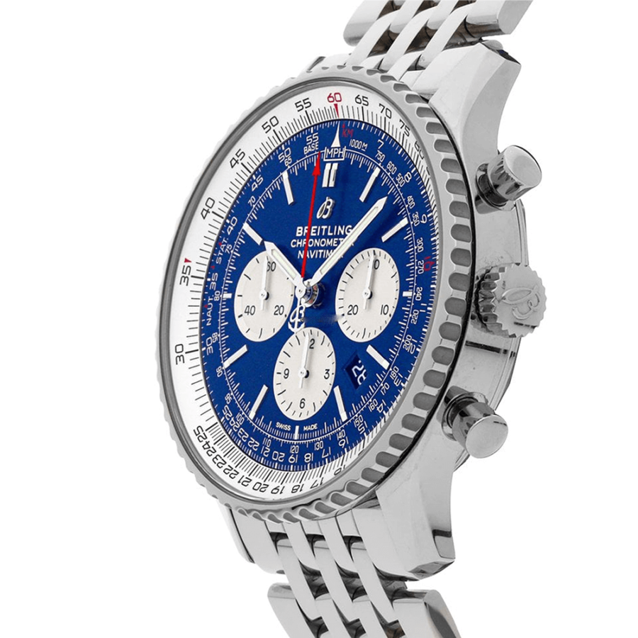 High Quality Replica Breitling male 46MM Navitimer AB0127211C1A1 blue Dial Stainless steel