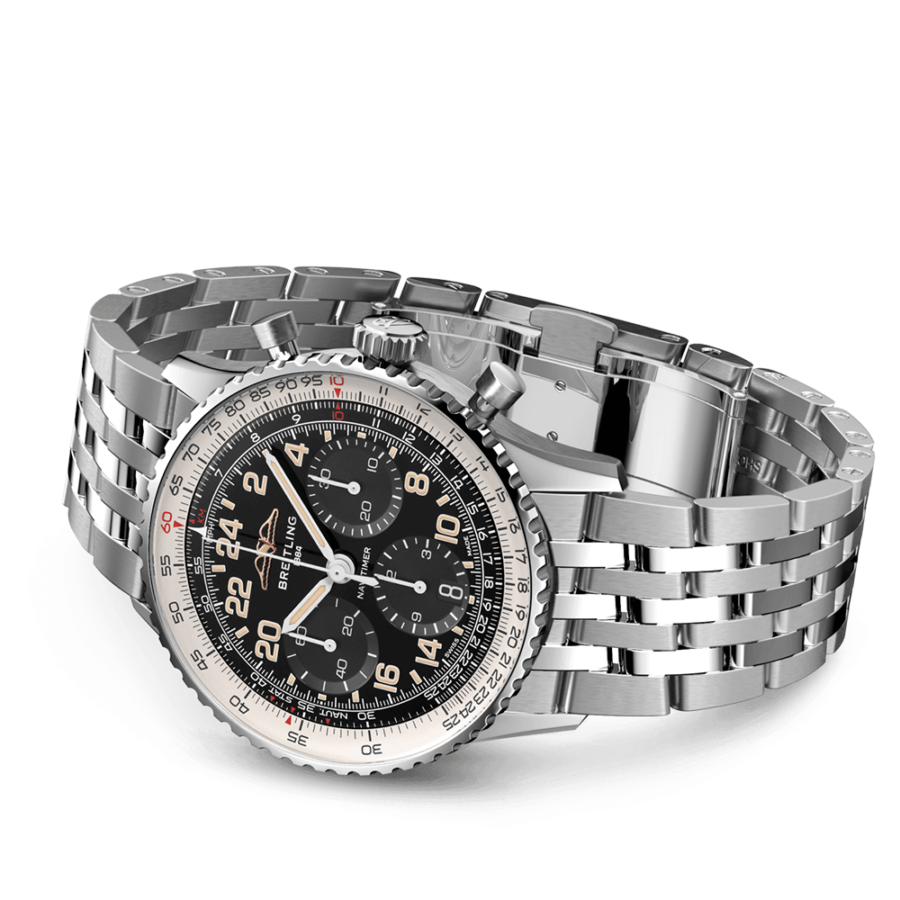 High Quality Replica Breitling male 41MM Navitimer PB02301A1B1A1 black Dial Stainless steel