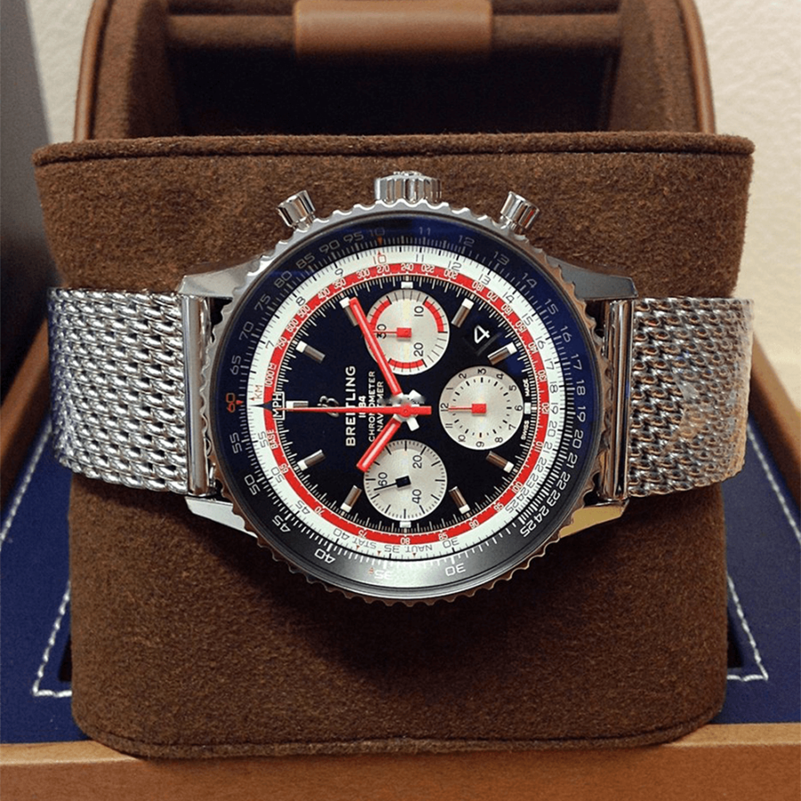 High Quality Replica Breitling male 43MM Navitimer AB01211B1B1A1 Black Dial Stainless steel