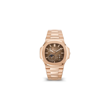 High Quality Replica Patek Philippe male 40MM Moonphase 57121R-001 Rose gold Dial Rose gold. Patented fold-over clasp with lockable adjustment system