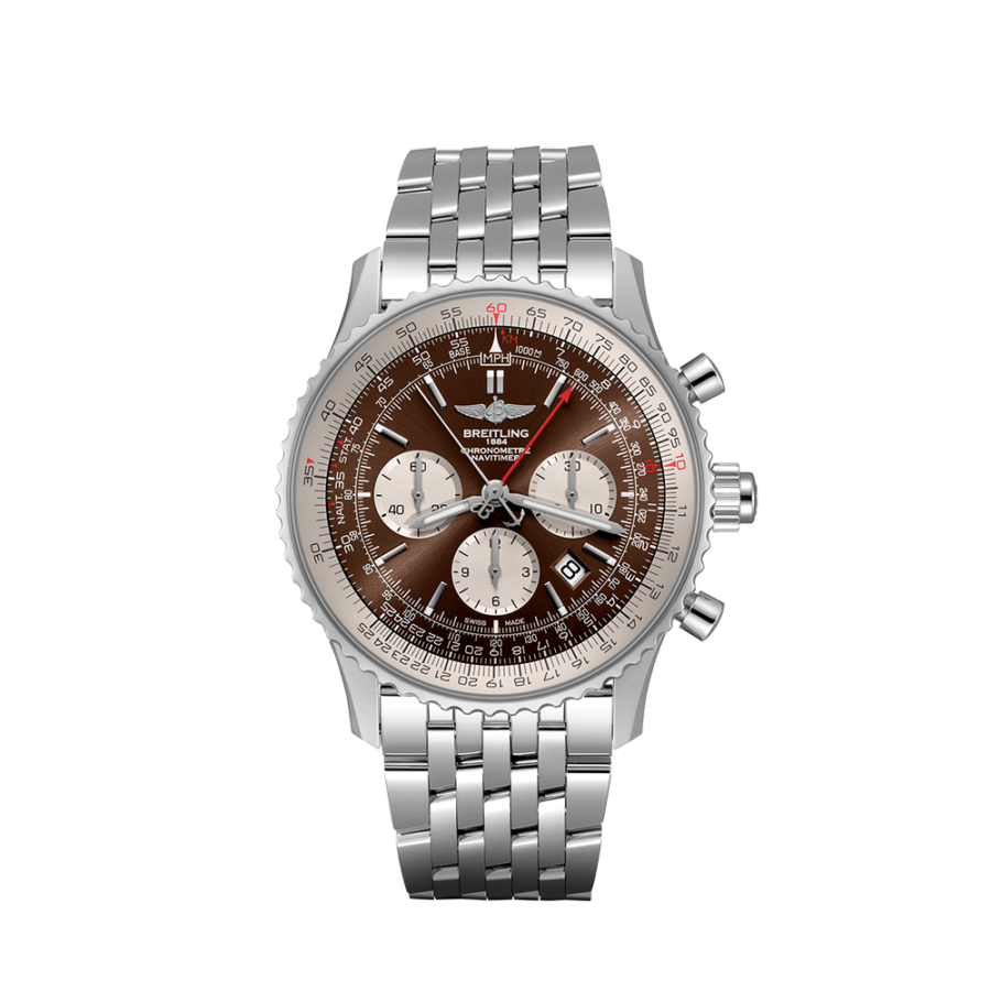 High Quality Replica Breitling male 45MM Navitimer AB0310211Q1A1 brown Dial Stainless steel