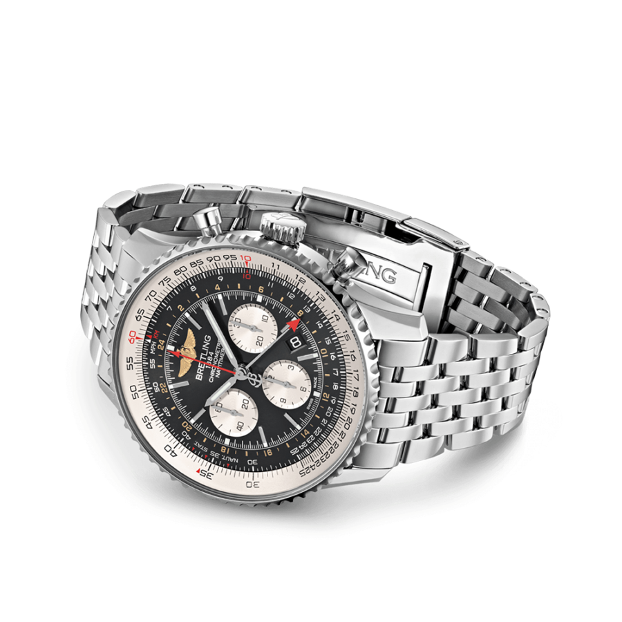 High Quality Replica Breitling male 48MM Navitimer AB0441211B1A1 black Dial Stainless steel
