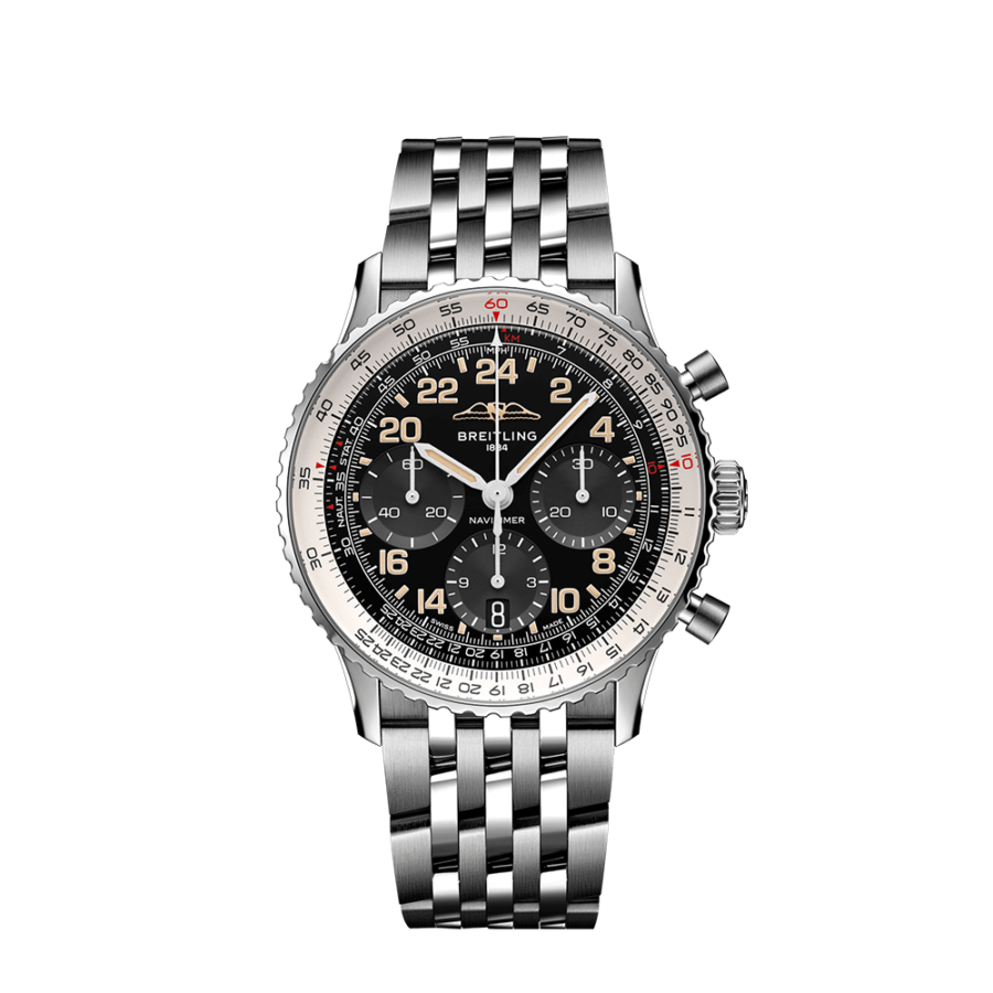 High Quality Replica Breitling male 41MM Navitimer PB02301A1B1A1 black Dial Stainless steel