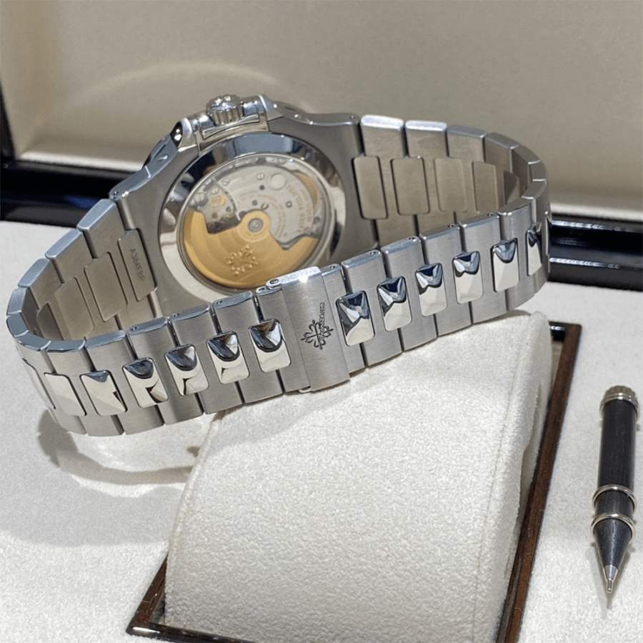 High Quality Replica Patek Philippe male 40.5MM Moonphase 5726/1A-014 Blue, black gradated Dial Patented fold-over clasp with lockable adjustment system