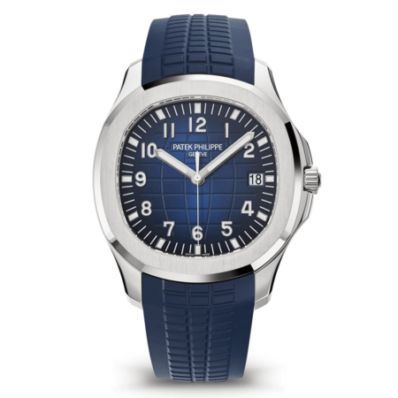 High Quality Replica Patek Philippe male 42.2MM Aquanaut 5168G-001 Blue embossed Dial Tropical composite strap