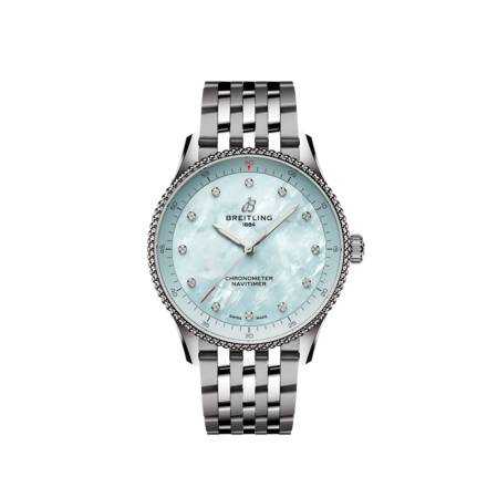 High Quality Replica Breitling Female 32MM Navitimer A77320171C1A1 SKY blue Dial Stainless steel