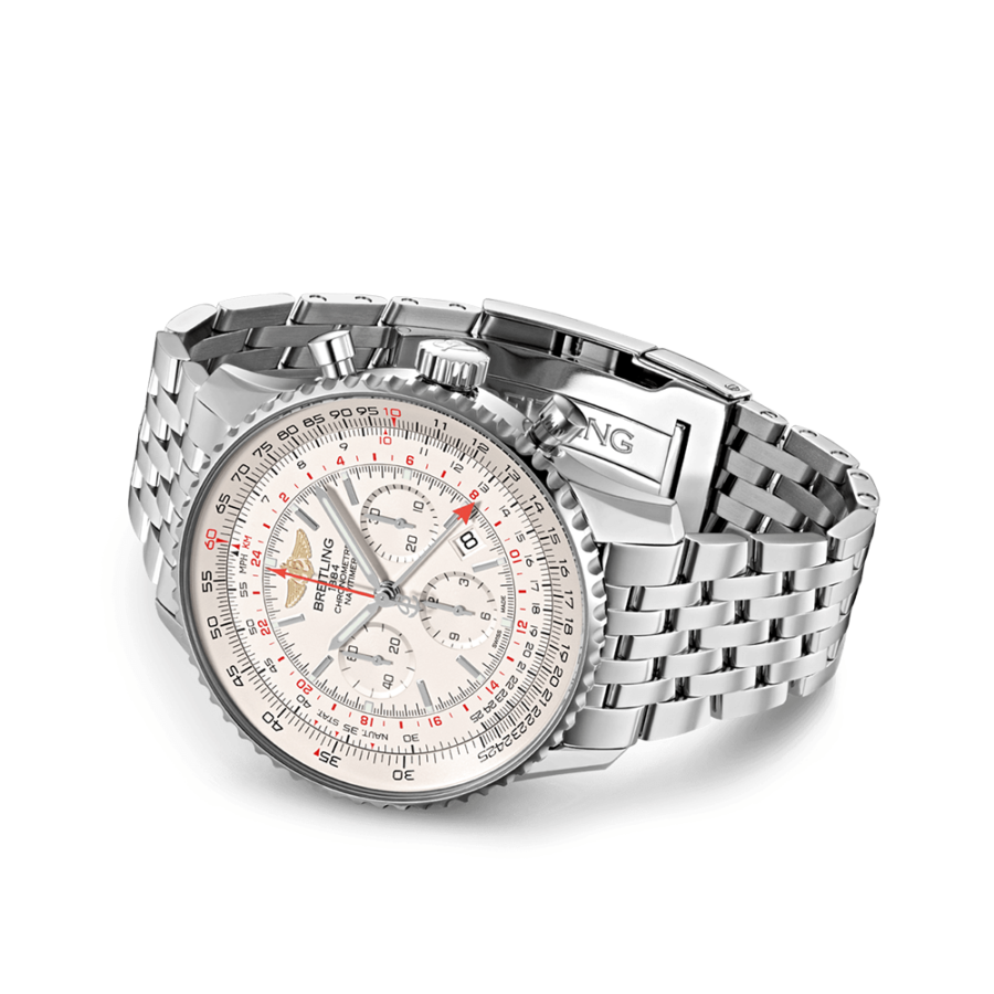High Quality Replica Breitling male 48MM Navitimer AB0441211G1A1 Pearl White Dial Stainless steel