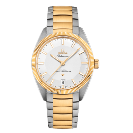 High Quality Replica Omega FeMale 39mm GLOBEMASTER 8900 Silver Dial yellow gold on Steel BRACELET